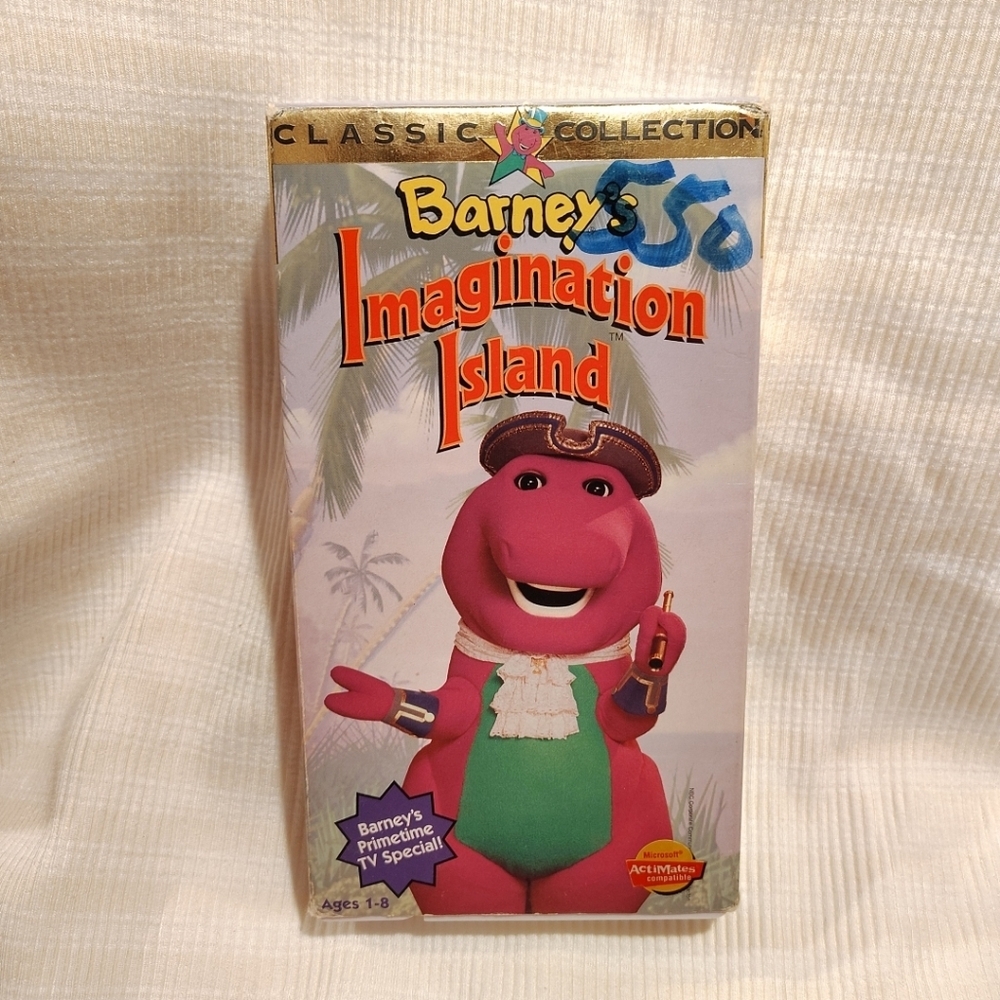 Barney The Dinosaur 1994 VHS Imagination Island Primetime Special-Vintage